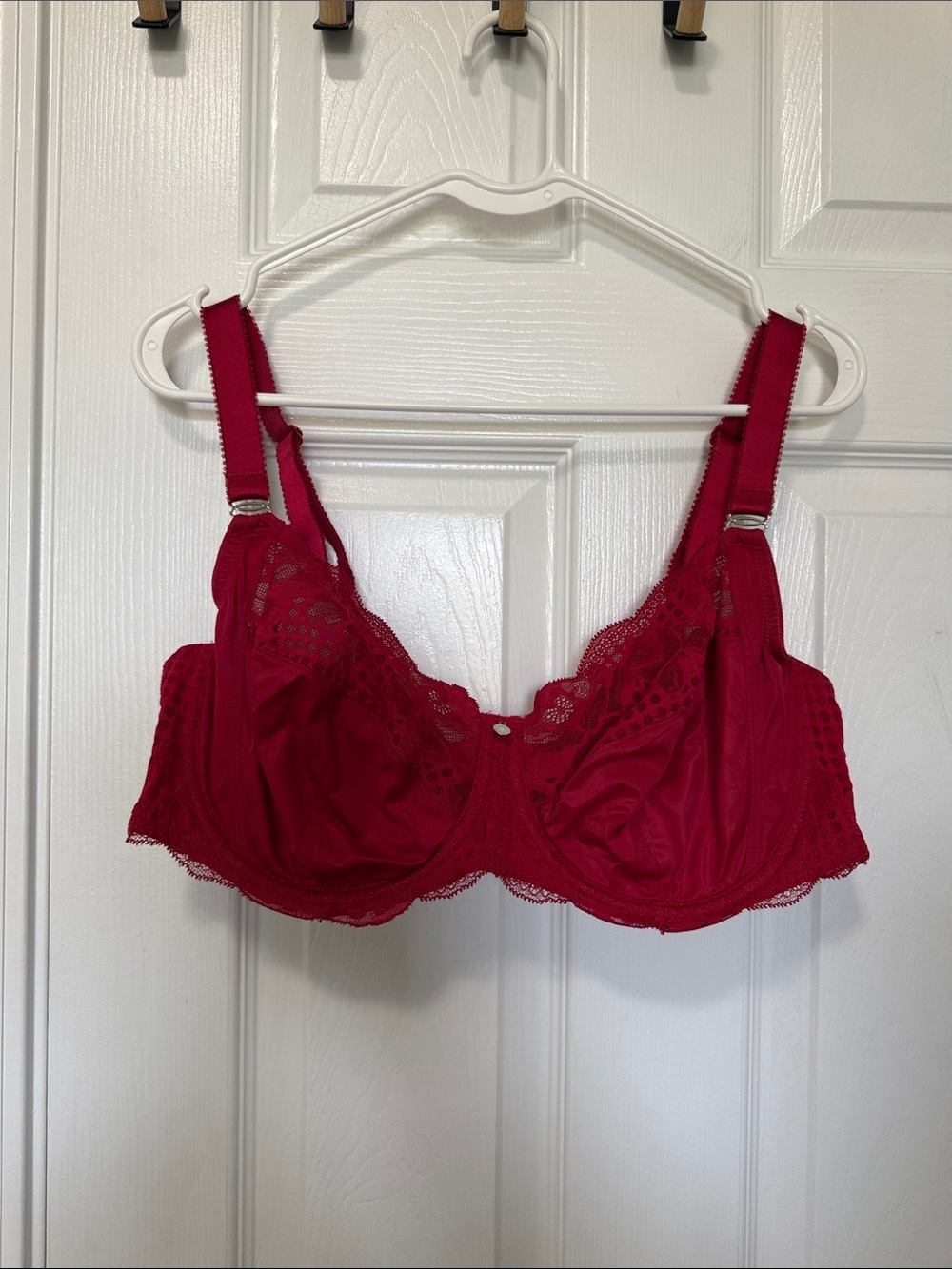 Fantasie Reflect Red Lace Full-Coverage Underwire Bra Sz 38DDD